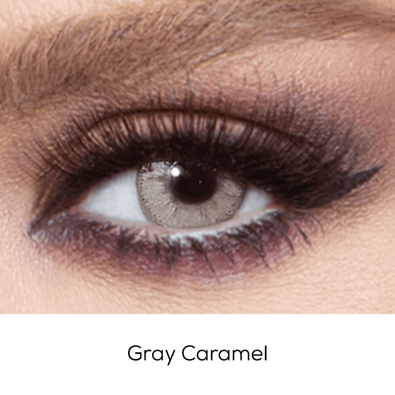 Glow Grey Caramel - Punjab Optics - Power & Colour Lens - Bella Contact Lenses